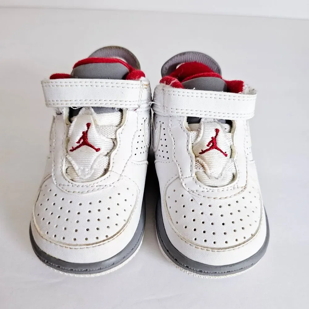 Nike Air Jordan Fusion 6 5/8th White Varsity Red 343098-161 Baby Shoe 3C~SH253.1